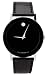 Movado Men's Sapphire Black Genuine Leather Strap Watch #0605783