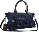 Yoshi Leather/Suede Large Two Strap Bag With Detachable Shoulder Strap Y96