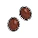 Red Jasper Button Earrings