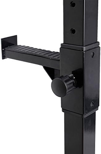 HPD Pair of Adjustable Standard Solid Steel Squat Stands Barbell Free Press Bench