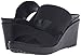 crocs Women's Leigh II 2-Strap Wedge, Black/Black, 9 M US