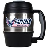 NHL Washington Capitals 52-Ounce Stainless Steel Macho Travel Mug with Bottle Opener