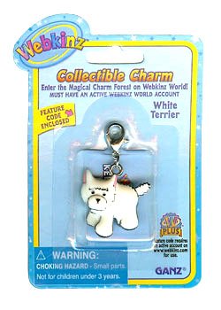 Webkinz White Terrier Charm