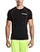 BALEAF Men's Short Sleeve Compression Shirts Gym Base Layer Compression Tops Color Red Size XL