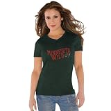 NHL Touch by Alyssa Milano Minnesota Wild Ladies Green Tri-Blend V-neck T-shirt (X-Large)
