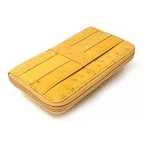 ☆本革オーストリッチ長財布◆W-092◆イエロー◆本物のオーストリッチ革☆ルイヴィトン好きに大人気！