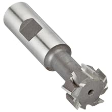 Niagara Cutter TS109 T-Slot Shank Type Cutter, High Speed Steel, Uncoated (Bright), Weldon Shank, 10 Helix Angle, 1" Cutter Diameter, 8 Tooth, 1/2" Width