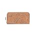 American West Frontier Collection Ladies Zip Around Wallet in Natural Leather Image