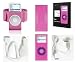 ACCESSORY KIT FOR APPLE IPOD NANO PINK ARMBAND AND SKIN WITH WALL AND CAR CHARGER