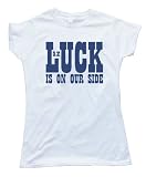 Womens LUCK IS ON OUR SIDE - ANDREW LUCK INDIANAPOLIS COLTS Tee Shirt Gildan Softstyle White (Large)