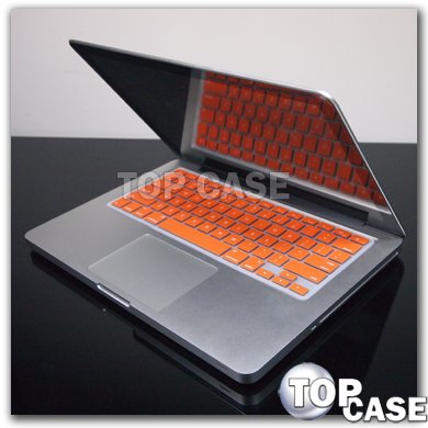 TopCase ORANGE Keyboard Silicone Cover Skin for Macbook 13