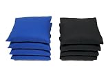 Cornhole Bags (4 Blue and 4 Black) by Cornhole Galaxy