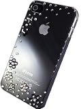 Bling Crystal "Silver Night" Butterfly Case Cover for Iphone 4 & 4s Made w/ Swarovski Elements