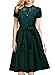 MissMay Women's Vintage 1920S Elegant Lace Short Sleeve A-Line Swing Dress