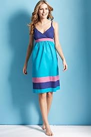 Pure Cotton Block Stripe Cover Up Beach Dress Pure Cotton Block Stripe Cover Up Beach Dress