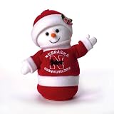 Nebraska Cornhuskers 9 Animated Touchdown Snowman - NCAA College Athletics