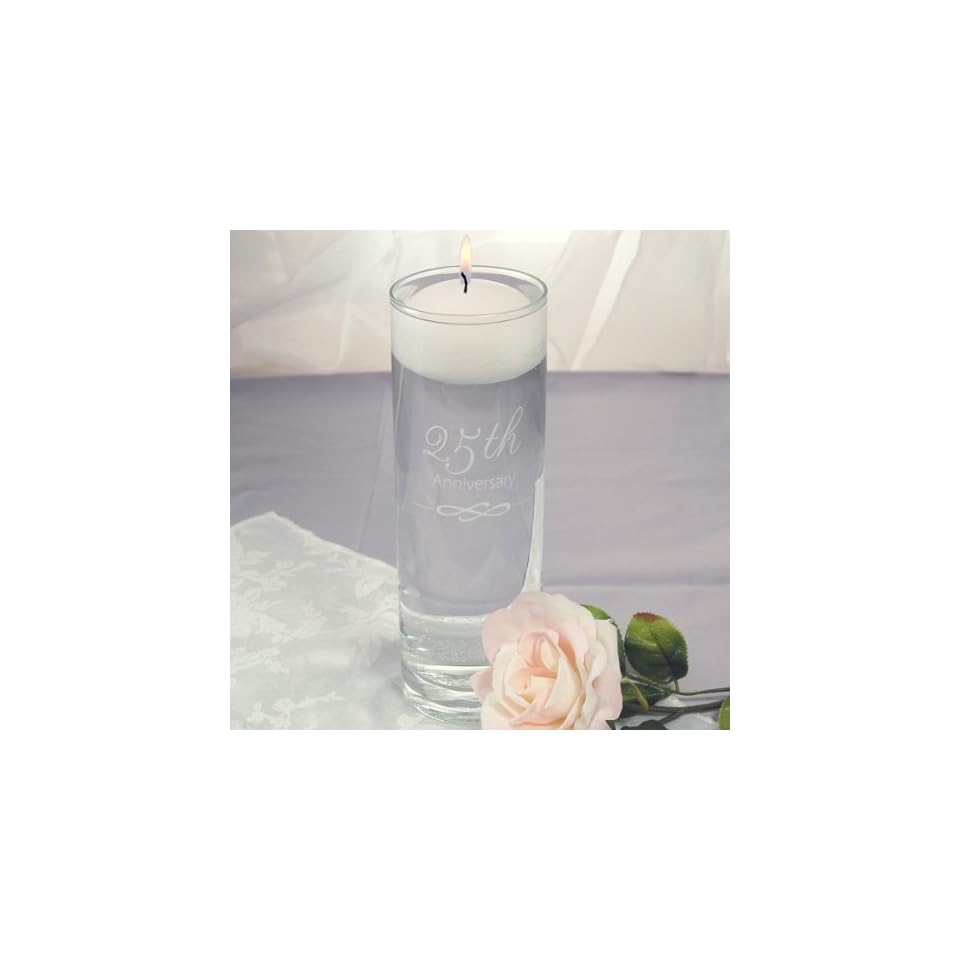25th Wedding Anniversary Floating Candle Vase On Popscreen