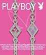PLAYBOY NECKLACE DIAMOND SHAPES BUNNY HEAD SILVER PLAYBOY NECKLACE DIAMOND SHAPES BUNNY HEAD SILVER