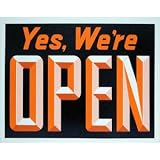 Reflectors: OPEN/CLOSED Plastic Sign