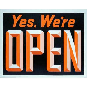Childrens Toyshop  Tools & Hardware : OPEN/CLOSED Plastic Sign