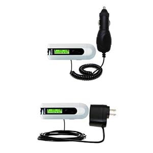 Car and Wall Charger Essential Kit for the Philips GoGear SA2110/37 - uses Gomadic TipExchange Technology