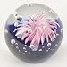 Hand Glass Art Pink Ocean Flower Paperweight PW-6131