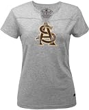 Arizona State Sun Devils -Women's- Axis Distressed Print Slit Neck Tee