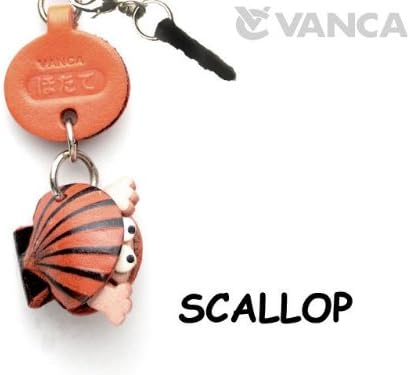 Scallop Leather Fish / SeaAnimal Earphone Jack Accessory / Dust Plug / Ear Cap / Ear Jack *VANCA* Made in Japan #43122