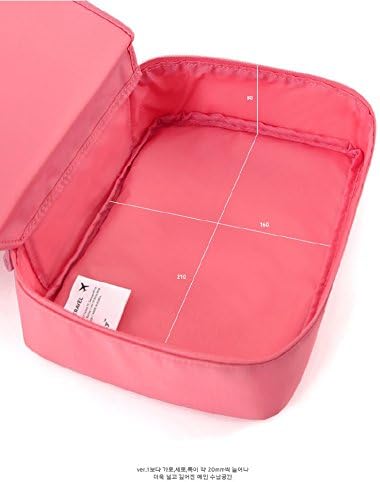 Comicfs Clear Travel BAG Cosmetic Carry Case Toiletry (Pink)