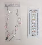 Sterling Silver Anklet with Rhinestones Crystal Sparkling Jade Rings and Toe Rings for Teen Girls and New Brides,