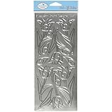 Tulips Peel Off Stickers 4"X9" Sheet-Silver