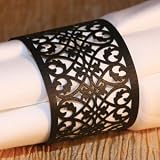 Paper Orchid Filigree Napkin Ring Black(10 Pack)