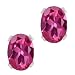 1.70 Ct Oval Shape Pink Tourmaline Sterling Silver Stud Earrings 1.70 Ct Oval Shape Pink Tourmaline Sterling Silver Stud Earrings