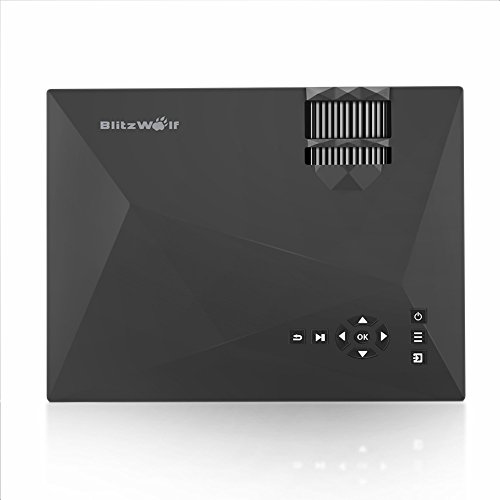 Portable WiFi Projector, BlitzWolf 1200 Lumens LED Wireless Home Theater, Support Phone/Laptop/PC/SD Card/Play Station/TV Box/Xbox/USB Disk
