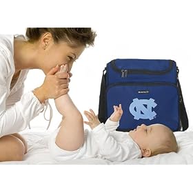 UNC Logo University of North Carolina Logo Diaper Bag ON Designer Baby Bags, Shower Gifts Great Unique AFTER CHRISTMAS gift idea for NEW MOM or DAD Father Mother or Man Men, Woman Women Ladies Alumni