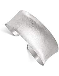 Leslies Sterling Silver Laser Textured Slip-on Bangle