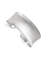 Leslies Sterling Silver Laser Textured Slip on Bangle
