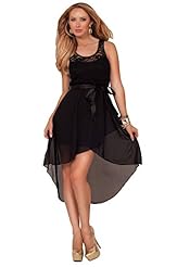 Petite V-neck Scoop Neck Floral Print Sleeveless Polyester/Satin/Spandex Sheer Lace Belted Bridesmaid Dress/Pageant Dress/Prom Dress 