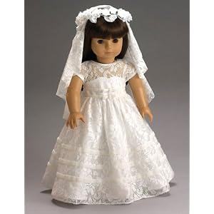 Special Day ~ First Communion Dress with Veil, Fits 18 inch American Girl Dolls by Girlfriends Collection Carpatina Dolls