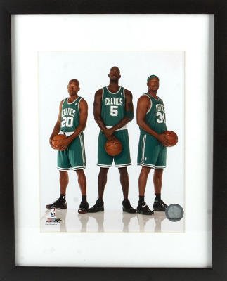 (13x16) Framed Boston Celtics Big Three Pierce Garnett Allen Sports Poster Print