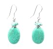 Earrings - E333 - Genuine Turquoise Gemstone ~ Oval