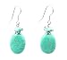 Earrings - E333 - Genuine Turquoise Gemstone ~ Oval
