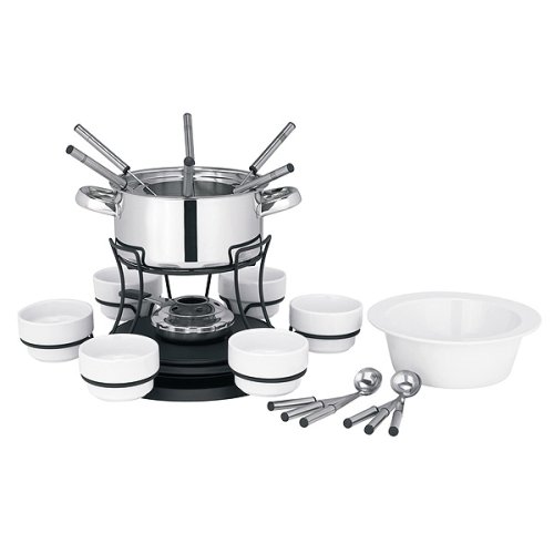 Trudeau 24 Piece 3 In 1 Lazy Susan Fondue Set