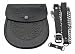 Double Embossed Scottish Black Leather Kilt Sporran & Belt