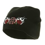 Biker Beanie-Chopper And Roses W31S20B