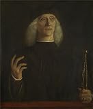 'Gentile Bellini A Man With A Pair Of Dividers ' Oil Painting, 8 X 9 Inch / 20 X 24 Cm ,printed On Polyster Canvas ,this Best Price Art Decorative Prints On Canvas Is Perfectly Suitalbe For Nursery Gallery Art And Home Artwork And Gifts