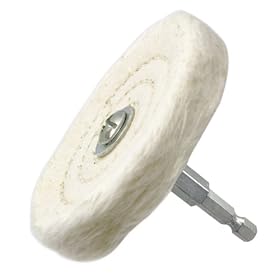 3" Full-Sewn Thick Cotton Buffing Wheel - 1/4" Hex Shaft Arbor: Home Improvement