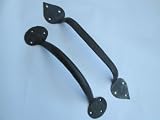 IRONMONGERY WORLDﾂｮ BLACK WAX HAND FORGED WROUGHT IRON BLACKSMITH VINTAGE STYLE DOOR GATE BARN PULL 