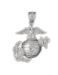 CleverSilvers Sterling Silver Pendant Military Inspired