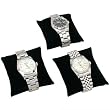 3 Black Velvet Watch & Bracelet Pillow Jewelry Displays